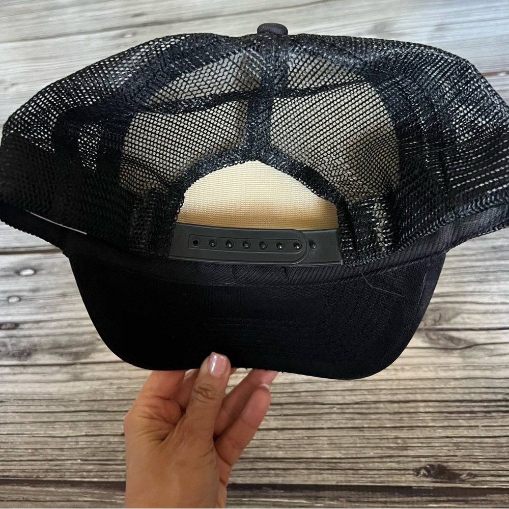Black and Gold Trucker Hat - Picture 3 of 4